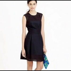 NWT J Crew Womens Sleeveless Fit & Flare Dress with Pockets Size 8 Black